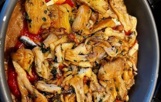 Savory Wild Mushroom Chickpea Pan Pizza