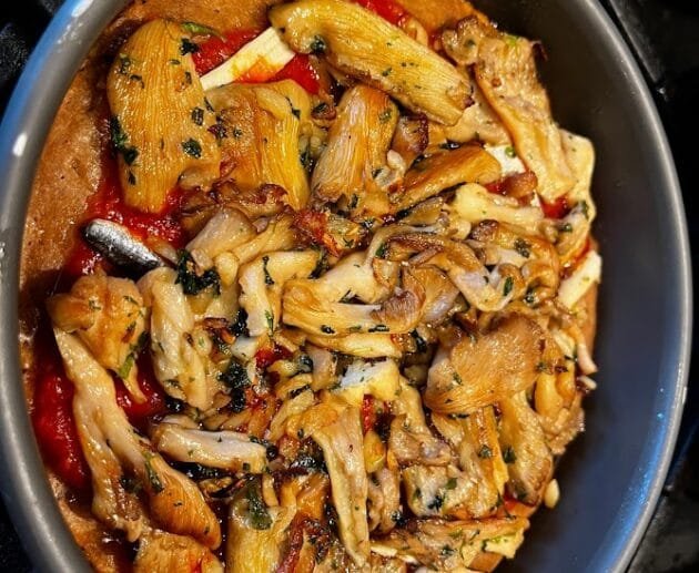 Savory Wild Mushroom Chickpea Pan Pizza