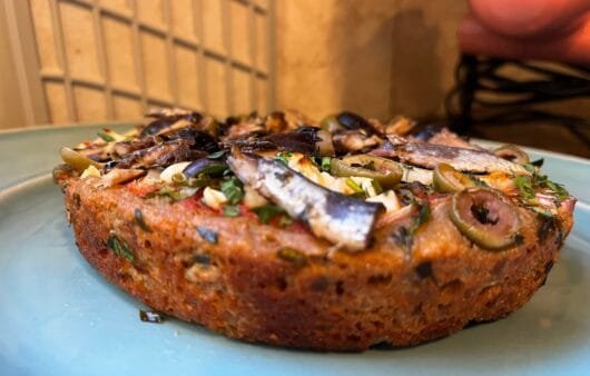 Rustic Gluten-Free Mediterranean Anchovy Flatbread