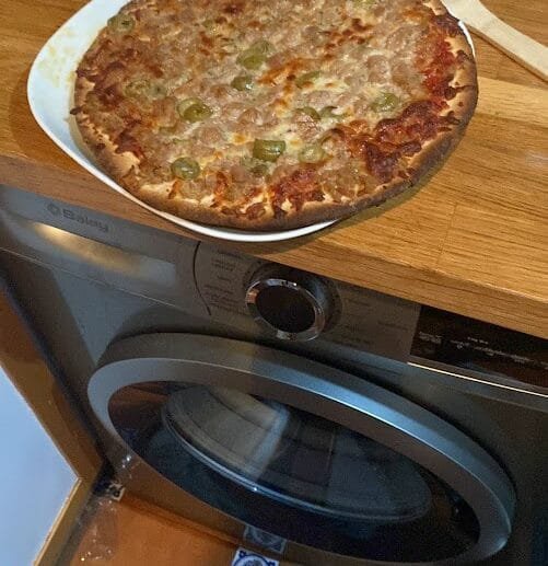 No-Cheat Sausage & Green Pepper Pizza (Gluten-Free, Soy-Free, Dairy-Free)