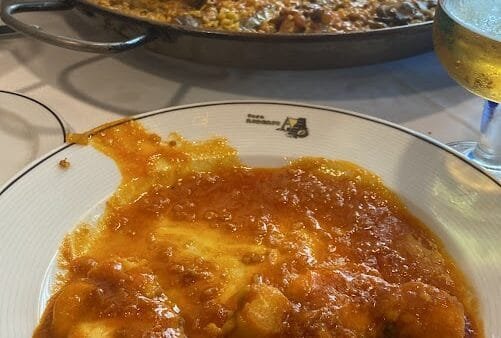 Bacalao a la Vizcaína sans gluten (morue salée à la sauce Biscayne)