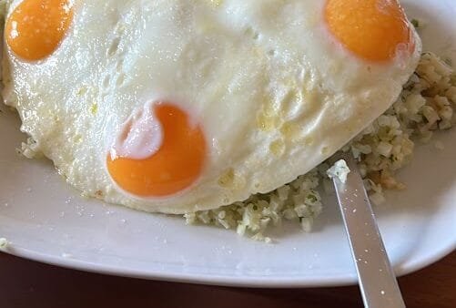 Cauliflower Rice with Sunny-Side Eggs