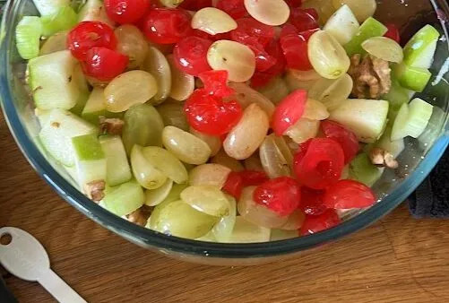 Rainbow Waldorf-Inspired Fruit Salad