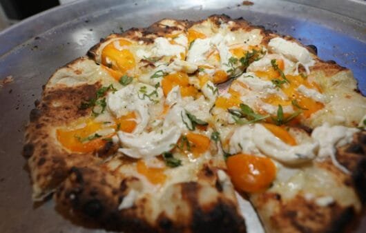 Gluten-Free, Dairy-Free, Soy-Free Heirloom Tomato & Cashew Mozzarella Pizza