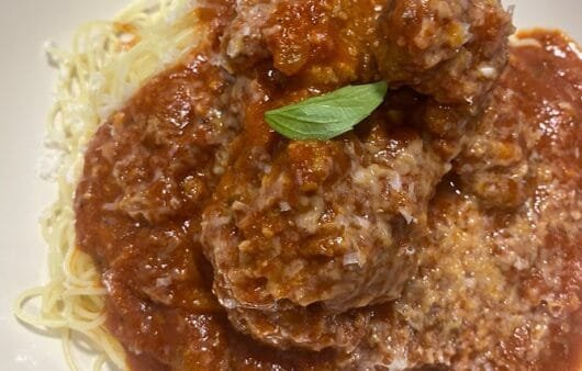 Gluten-Free Spaghetti & Dairy-Free Meatballs with Marinara Sauce