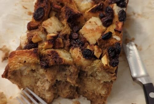 Gluten-Free, Soy-Free, Dairy-Free Apple Raisin Bread Pudding