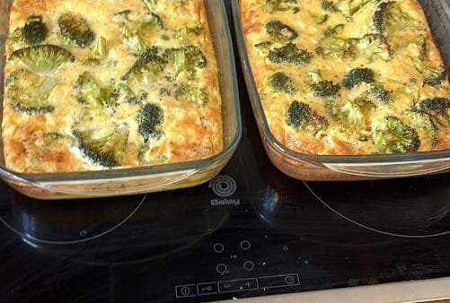 Frittata au brocoli cuite au four (sans gluten, sans soja, sans produits laitiers)