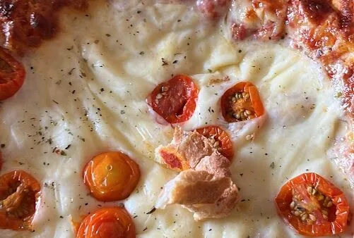 Gluten-Free, Soy-Free, Dairy-Free Cherry Tomato Pizza