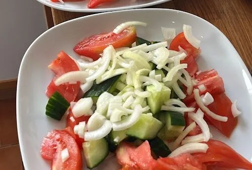 Fresh Mediterranean Tomato & Cucumber Salad