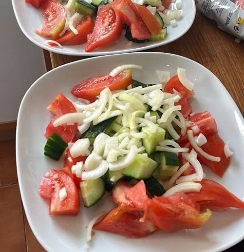 Fresh Mediterranean Tomato & Cucumber Salad