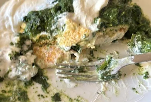 Creamy Spinach Omelette (Dairy-Free Edition)