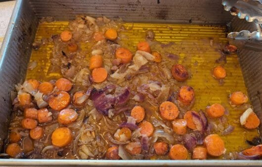 Caramelized Roasted Carrots & Onions