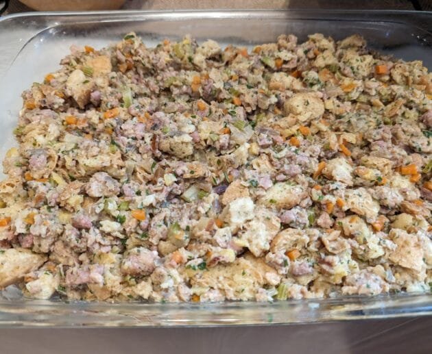 Gluten-Free, Dairy-Free, Soy-Free Sausage & Herb Holiday Stuffing