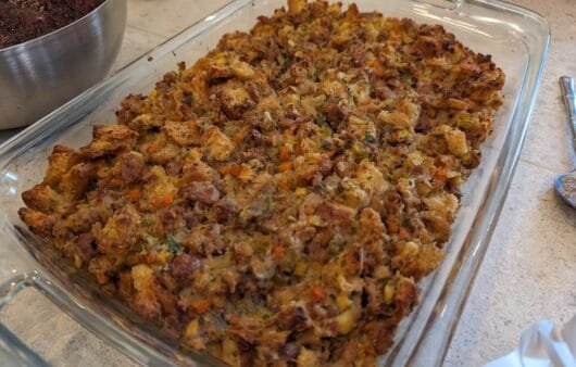 Savory Sausage & Herb Stuffing (Gluten-Free, Soy-Free, Dairy-Free)