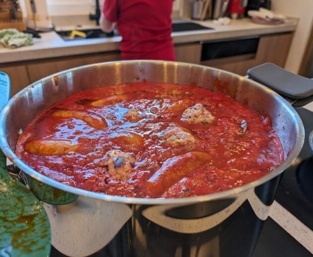 Rustic Italian Sausage & Meatball Tomato Sauce (Gluten-Free, Soy-Free, Dairy-Free)