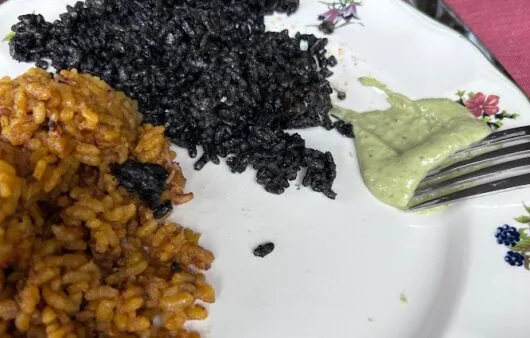 Arroz Negro & Smoky Spanish Rice with Green Aioli