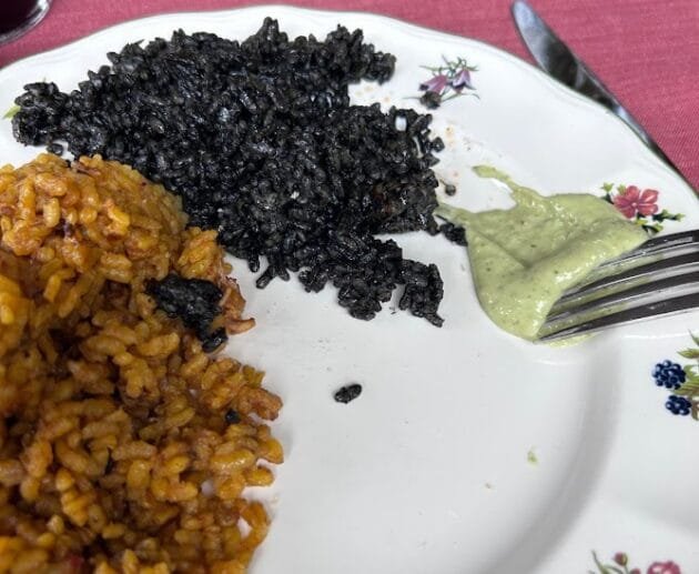 Arroz Negro & Smoky Spanish Rice with Green Aioli