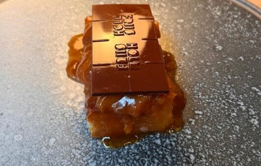 Caramelized Sweet Potato Bar with Dark Chocolate