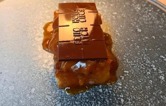 Caramelized Sweet Potato Bar with Dark Chocolate