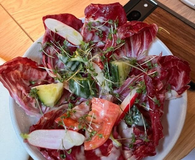 Radicchio Crunch Salad with Creamy Lemon-Tahini Dressing