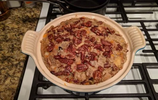 Harvest Pecan Sweet Potato Casserole (Gluten-Free, Soy-Free, Dairy-Free)
