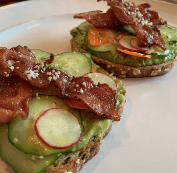 Savory Avocado Toast with Crispy Bacon & Fresh Veggies (Gluten-Free, Soy-Free, Dairy-Free)