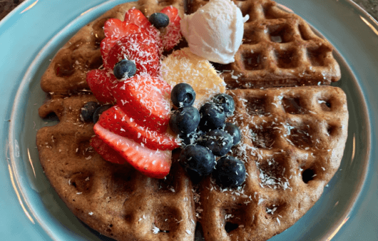 Gluten-Free, Dairy-Free, Soy-Free Coconut Buckwheat Waffles with Fresh Berries