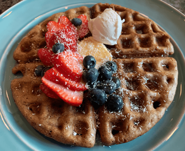 Gluten-Free, Dairy-Free, Soy-Free Coconut Buckwheat Waffles with Fresh Berries