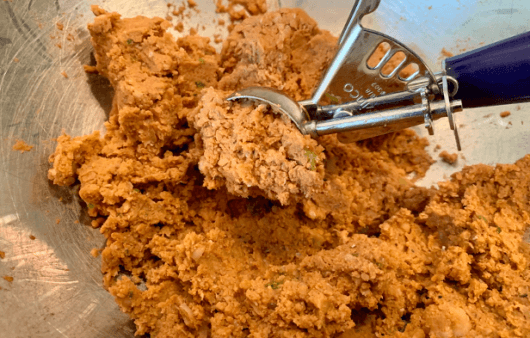 Crispy Baked Chickpea Falafel Balls with Garlic Tahini Drizzle