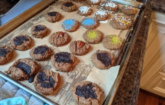 Chocolate Thumbprint Cookies (Gluten-Free, Dairy-Free, Soy-Free)