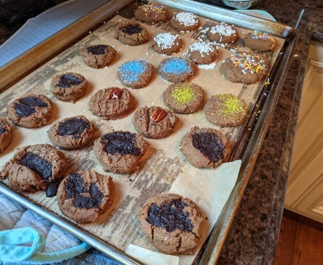 Chocolate Thumbprint Cookies (Gluten-Free, Dairy-Free, Soy-Free)