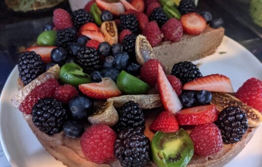 No-Bake Chocolate Fruit Tart (Gluten-Free, Dairy-Free, Soy-Free)