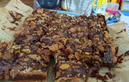 Gluten-Free, Soy-Free, Dairy-Free Loaded Chocolate Chunk Blondies