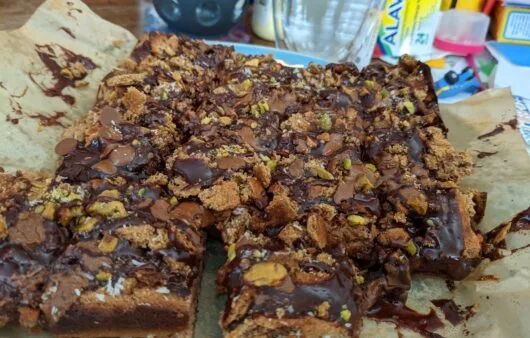 Gluten-Free, Soy-Free, Dairy-Free Loaded Chocolate Chunk Blondies