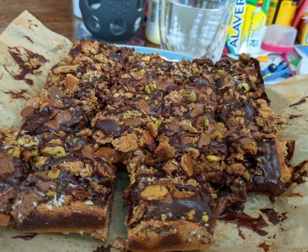Gluten-Free, Soy-Free, Dairy-Free Loaded Chocolate Chunk Blondies