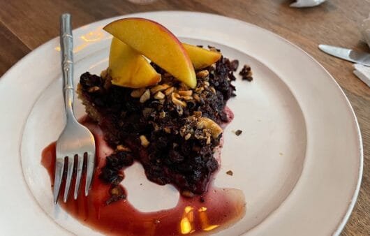 Blueberry-Peach Crunch Tart