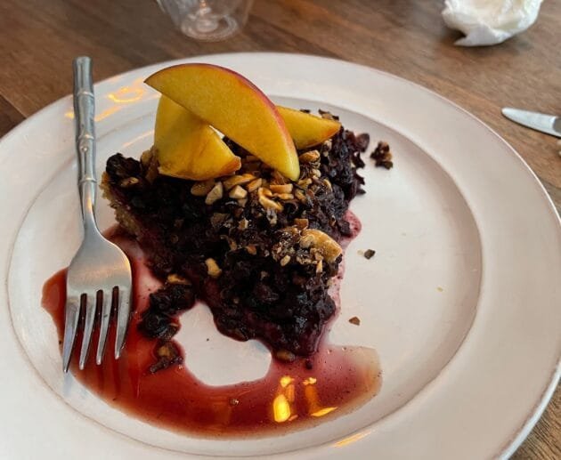 Blueberry-Peach Crunch Tart