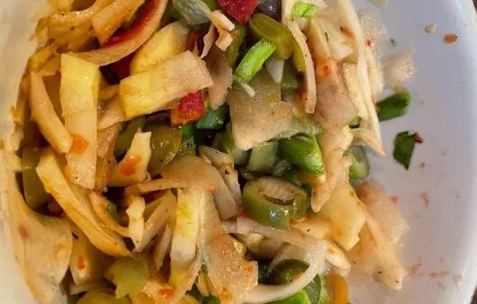 Spicy Jicama & Green Bean Crunch Salad (Gluten-Free, Soy-Free, Dairy-Free)