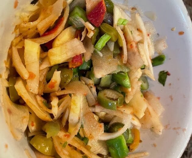 Spicy Jicama & Green Bean Crunch Salad (Gluten-Free, Soy-Free, Dairy-Free)