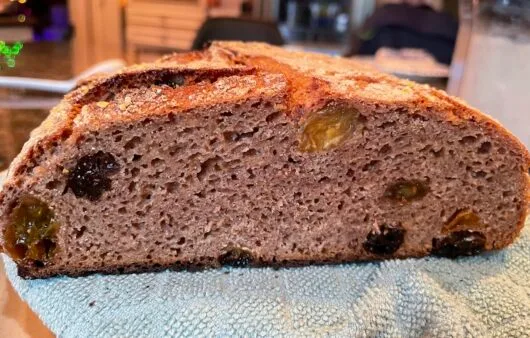 Gluten-Free Cinnamon Raisin Sourdough Loaf (Dairy-Free, Soy-Free)