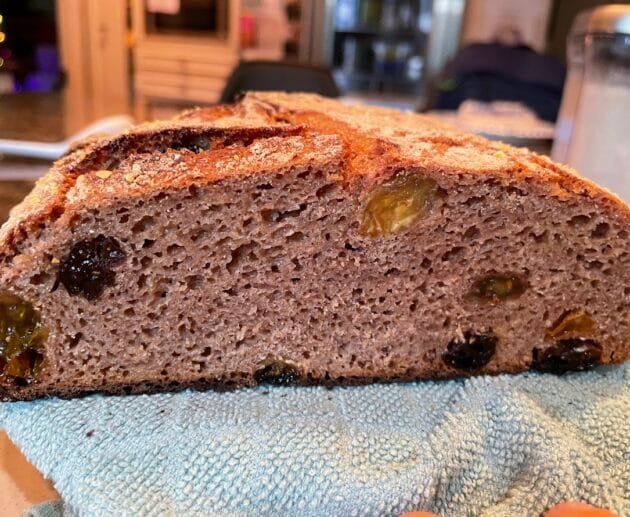 Gluten-Free Cinnamon Raisin Sourdough Loaf (Dairy-Free, Soy-Free)