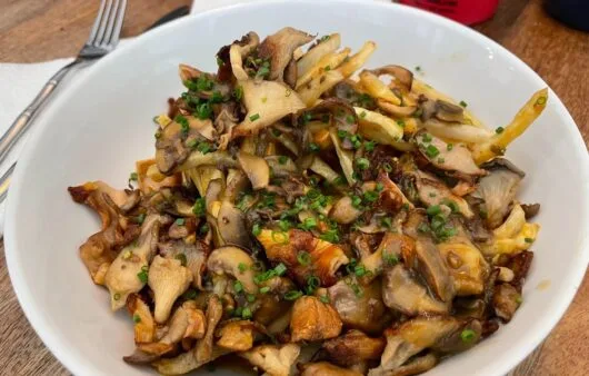 Mushroom Poutine with Herby Gravy (Gluten-Free, Soy-Free, Dairy-Free)