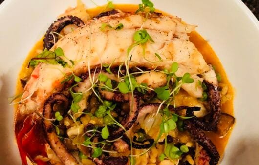Grilled Lobster and Octopus Risotto