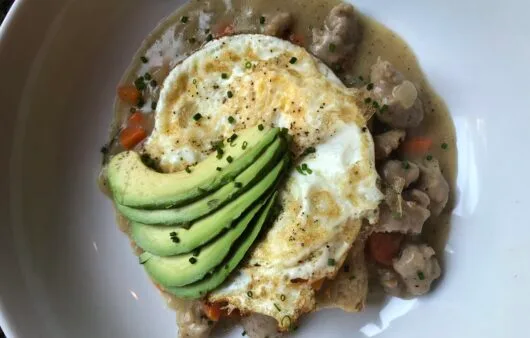 Gluten-Free Breakfast Hash with Fried Egg and Avocado