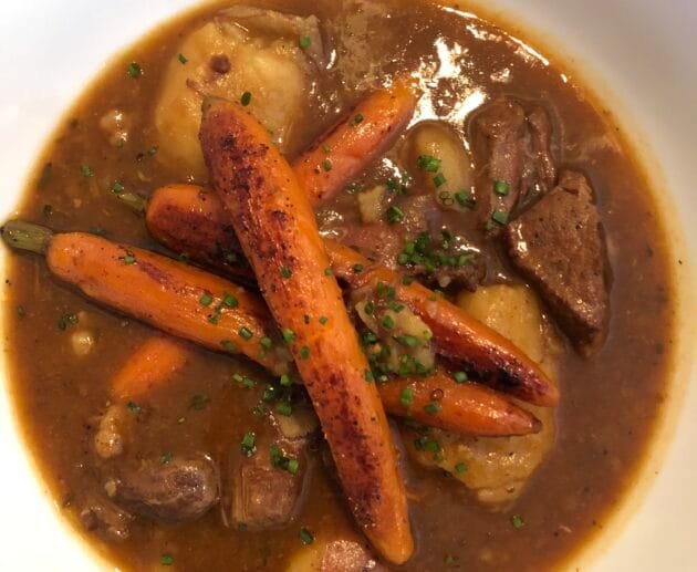 Hearty Gluten-Free Beef Stew with Roasted Carrots