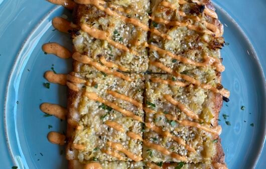 Gluten-Free Flatbread with Spicy Tahini Drizzle