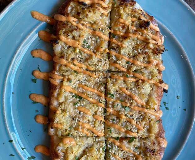 Gluten-Free Flatbread with Spicy Tahini Drizzle