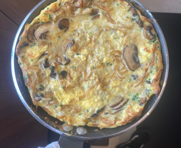 Mushroom and Caramelized Onion Frittata
