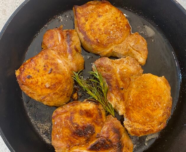 Rosemary Pan-Seared Pork Chops