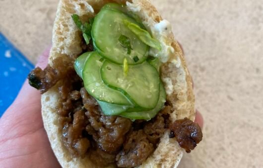 Gluten-Free Beef Pita Pockets with Fresh Cucumber Salad
